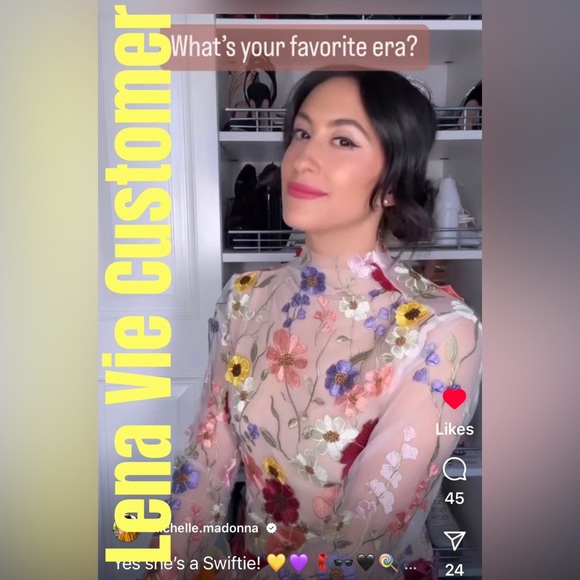 Embroidered Flowers Bell Skirt Mini Dress, Designed With Luxury In Mind, NOW IN! - Picture 9 of 16